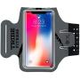 TRIBE Premium Running Armband & Phone Holder for iPhone X, Xs, Xs Max, Xr, 8, 7, 6, Plus Sizes, Galaxy S9, S8, S7, S9/S8 Plus, Note with Adjustable Elastic Band & Key/Card Slot - 100% Lycra