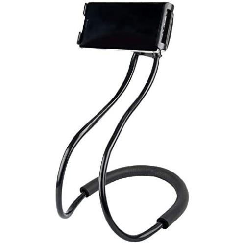 Lazy Bracket - Universal Hanging on Neck Lazy Phone Holder DIY Free Rotating Stand on Table Smart Multiple Functions Mobile Phone Mount Stand(Black) Lazy Bracket - Universal Hanging on Neck Lazy Phone Holder DIY Free Rotating Stand on Table Smart Multiple Functions Mobile Phone Mount Stand(Black)