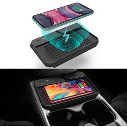 CarQiWireless Wireless Charger for Honda CRV 2019 2018 2017 Car Fast Charging Charger, Center Console Holder Storage Box with QI Enable Cell Phone Wireless Charging Pad Mat for CR-V Interior Accessory