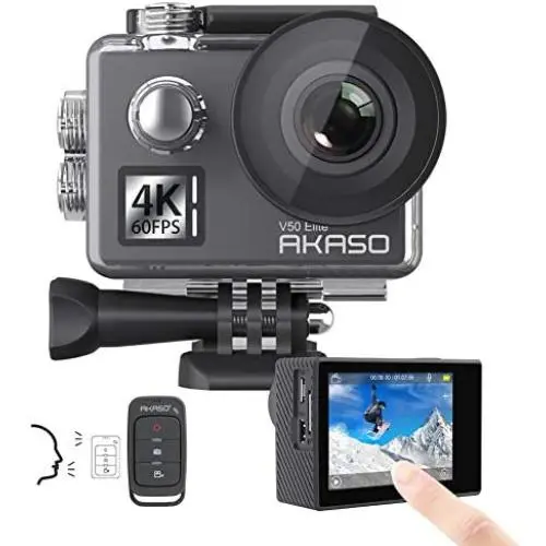 AKASO V50 Elite 4K60fps Touch Screen WiFi Action Camera Voice Control EIS Web Camera 131 feet Waterproof Camera Adjustable View Angle 8X Zoom Remote Control Sports Camera with Helmet Accessories Kit AKASO V50 Elite 4K60fps Touch Screen WiFi Action Camera Voice Control EIS Web Camera 131 feet Waterproof Camera Adjustable View Angle 8X Zoom Remote Control Sports Camera with Helmet Accessories Kit