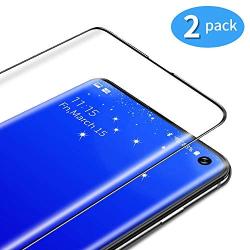 JEHOO Samsung Galaxy S10 Screen Protector,2 Pack Tempered Glass Screen Protector[9H Hardness][Anti-Bubbles][High Definition]Screen Protector for Galaxy S10