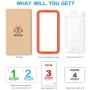 MANTO Screen Protector for iPhone 8 Plus 7 Plus 5.5-Inch Full Coverage Tempered Glass Film Edge to Edge Protection 2-Pack, White