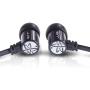 JLab Audio J4 Heavy Bass, Rugged Metal in-Ear Headphone, Guaranteed for Life - Obsidian Black
