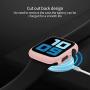 Deilin 2 Packs Hard PC Case Compatible with Apple Watch Series 5 Series 4 44mm Buit in 9H Tempered Glass Screen Protector, Slim Bumper Cover Overall Protective Scratch Resistant for iwatch Series 5/4