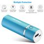 [Upgraded] POWERADD Slim 2 Most Compact 5000mAh External Battery 2.1A Ouput Portable Charger with Smart Charge for iPhones, iPad, Samsung Galaxy, HTC and More - Blue