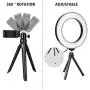 LED Ring Light 6" with Tripod Stand for YouTube Video and Makeup, Mini LED Camera Light with Cell Phone Holder Desktop LED Lamp with 3 Light Modes & 11 Brightness Level (6 inch) LED Ring Light 6" with Tripod Stand for YouTube Video and Makeup, Mini LED Camera Light with Cell Phone Holder Desktop LED Lamp with 3 Light Modes & 11 Brightness Level (6 inch)