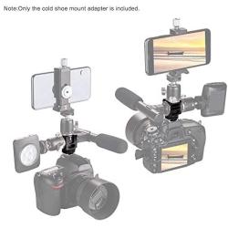 Hot Shoe Camera Mount Adapter - Aluminium Quadruple Cold Shoe Adapter for Lights, LED Monitors, Microphones, Audio Recorder & Studio Flash Video Camera