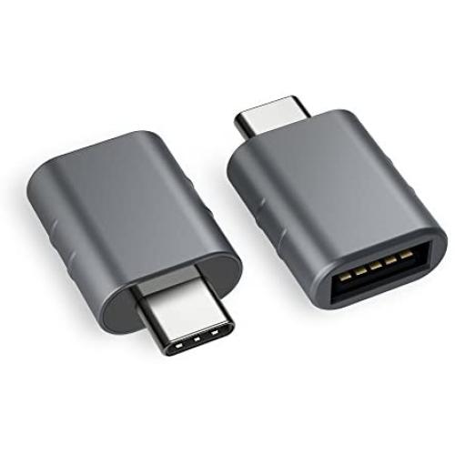 Syntech USB C to USB Adapter (2 Pack), Thunderbolt 3 to USB 3.0 Adapter Compatible with MacBook Pro 2019 and Before, MacBook Air 2020, iPad Pro 2020, Dell XPS and More Type C Devices, Space Grey