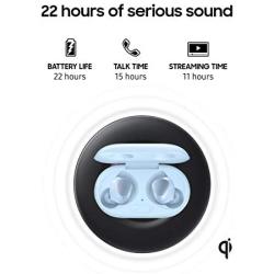 Samsung Galaxy Buds+ Plus, True Wireless Earbuds w/improved battery and call quality (Wireless Charging Case included), Cloud Blue– US Version