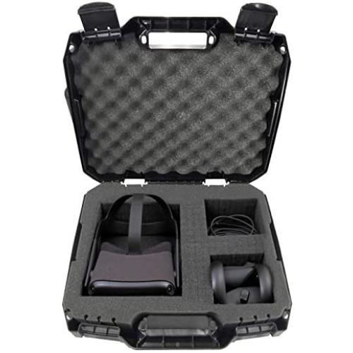 Casematix Hard Case Compatible with Oculus Quest VR Gaming Headset Accessories - All-In-One Oculus Quest Case Storage with Customizable Foam Interior for Impact Protection - Fits 128GB and 64GB Models