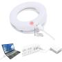 Disnadda Selfie Ring Light,3 Lighting Modes Rechargeable Clip on Selfie Fill Light with 40 Led for iPhone Laptop Android Smart Phone Photography, Camera Video, Girl Makes Up(White)