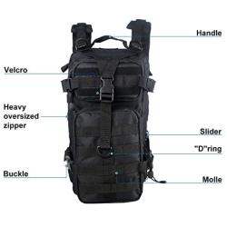 X&X Hiking Daypacks Hydration Pack Tactical Backpack Waterproof for Outdoor Travel Camping School (Bladder no Included)