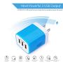 USB Charger Adapter Plug, Ailkin 3 Pack/3.1A(Purple) 3-Port Home Travel Fast Charging Station Plug Cube Wall Replacement for Phone X/8/7/Plus, Samsung Galaxy Series, Huawei, HTC, LG, Kindle etc.