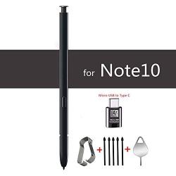 Galaxy Note 10 Pen (Without Bluetooth),Stylus Touch S Pen Replacement for Samsung Galaxy Note 10 / Note 10+ 5G +Type-C Adapter+Tips/Nibs+Eject Pin (Black)