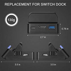 Switch Dock, ikedon Portable TV Docking Station Replacement for Nintendo Switch with HDMI and USB 3.0 Port