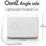 OontZ Angle Solo - Bluetooth Portable Speaker, Compact Size, Surprisingly Loud Volume & Bass, 100 Foot Wireless Range, IPX5, Perfect Travel Speaker, Bluetooth Speakers by Cambridge Sound Works (White)
