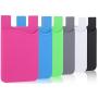 Card Holder, Pofesun 6 Pack Ultra-Slim Adhesive Wallet Credit Card Holder, Credit Card Wallet, Card Case Compatible for iPhone, Android, Most Smartphones.(Black, White, Gray, Blue, Pink, Green)