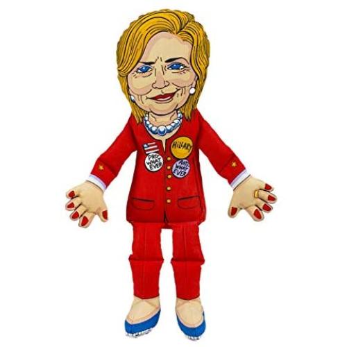 FUZZU Hillary Clinton Political Parody Novelty Dog Chew Toy with Squeaker - Large 17" Size Toy