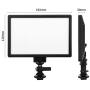 TOAZOE T119S RA CRI95 Super Slim LED Light Panel,3300K-5600K LED Video Light Panel, LCD Display Screen,Color Temperature and Brightness can be Adjusted with NP-F550 Lithium Battery