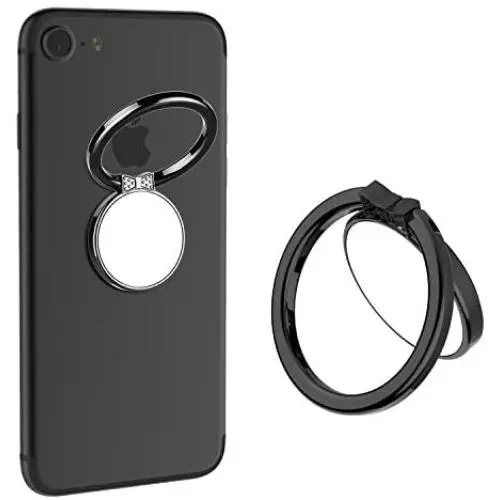 VASIVO Mirror Phone Ring Stand, 360°Rotation Ring Holder Finger Grip Mount for iPhone 7/7 Plus, Galaxy S8/S8 Plus and Other Smartphones (Black) VASIVO Mirror Phone Ring Stand, 360°Rotation Ring Holder Finger Grip Mount for iPhone 7/7 Plus, Galaxy S8/S8 Plus and Other Smartphones (Black)