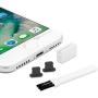 PortPlugs Dust Plugs (2 Pack) Aluminum - Compatible with iPhone 11, X, XS, XR, 8, 7, 6 Plus, Max, Pro - Includes Cord Holders and Cleaning Brush (Gun Metal)