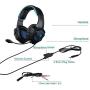 SADES Gaming Headset SA807 Updated 3.5mm Multi-Platform Stereo Sound PC, Over-Ear Gaming Headphones with Mic Compatible with New Xbox one PS4 PC Laptop Mac iPad iPod(Black&Blue)