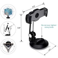 AboveTEK Suction Cup Cell Phone Holder, Large Sticky Pad Tablet Mount on Kitchen Desk Office Window Bathroom Mirror Car Truck Windshield, for Phone Tablet Stand 4-11" iPhone 5 6 7 iPad Mini Air Pro