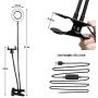 Selfie Ring Light with Stand and Cell Phone Holder,Anyoug Mini LED Ring Light Phone Makeup Light for Live Stream/Makeup with Flexible Arms [3-Light Mode] [10-Level Brightness] for iPhone Android