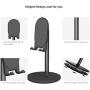 Phone Stand for Desk, Cell Phone Stand Adjustable Desk Phone Holder Tablet Holder Phone Dock (Black)