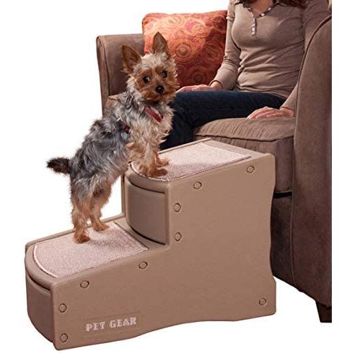 Pet Gear Easy Step II Pet Stairs, 2 Step for Cats/Dogs up to 150 Pounds, Portable, Removable Washable Carpet Tread