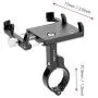 iFCOW Bicycle Phone Holder, GUB PRO2 Road Bicycle Mountain Bike Handlebar Mobile Phone Holder Cycling Accessory Titanium