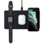 Satechi Trio Wireless Charging Pad - Qi-Certified - Compatible with iPhone 11 Pro Max/11 Pro/11, AirPods Pro, Apple Watch Series 5/4/3/2/1