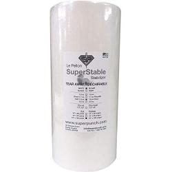 Soft Tear Away Stabilizer White 1.8 oz 15 inch x 100 Yard Roll. SuperStable Embroidery Stabilizer Backing