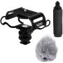 Movo AEK-Z4 Handy Portable Recorder Accessory Kit with Mic Grip, Shock Mount, and Deadcat Windscreen for Zoom H1n, H2n, H4n, H5, H6, Tascam DR-40X, DR-05X, DR-07X, DR-22WL, DR100MKIII