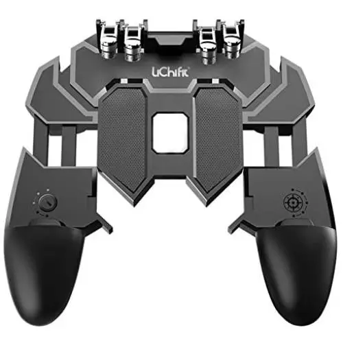 LICHIFIT Mobile Game Controller Turnover Button Gamepad six-Finger Phone Handle Gaming Trigger Fire Aim Key for PUBG iOS Android