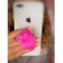 Gorgeous Agate Crystal Druzy Quartz Phone Grip Phone Holder for Smart Phones and Tablets (Pink)