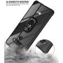 UCC LG Stylo 6 Case with Tempered Glass Screen Protector, Stylo 6 Case Kickstand Clear [Military Grade ] 15ft. Drop Tested Protective Cover for LG Stylo 6 Phone. (Black)