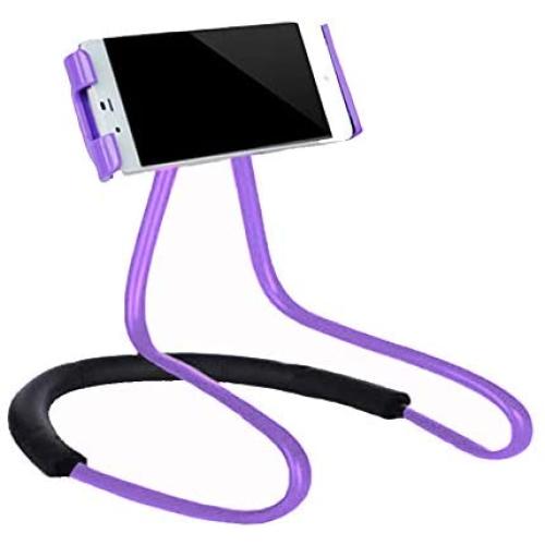 Lazy Cell Phone Holder - Universal Phone Holder to Wear Around Neck Lazy Bracket Free Rotating Smart Mobile Phone Mount Stand