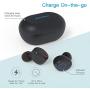 Kurdene Small Wireless Earbuds,Bluetooth Earbuds with Charging Case Bass Sounds IPX8 Waterproof Sports Headphones with Mic Touch Control 24H Playtime for iPhone/Samsung/Android-Black