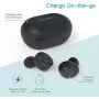 Kurdene Small Wireless Earbuds,Bluetooth Earbuds with Charging Case Bass Sounds IPX8 Waterproof Sports Headphones with Mic Touch Control 24H Playtime for iPhone/Samsung/Android-Black