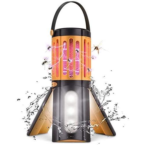 LED Camping Lantern Bug Zapper 2 in 1,Tripod Tent Light with Hook Portable Indoor Outdoor Mosquito Killer Fly Zappers Waterproof Compact UV Insect Trap Lamp