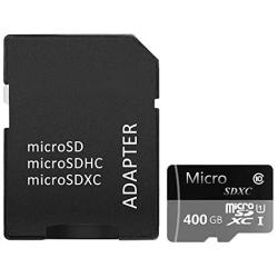 Micro SD SDXC Card 400GB High Speed Class 10 SDXC Card TF Memory Card with Adapter (400GB)