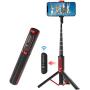 Selfie Stick Tripod, BlitzWolf Lightweight Aluminum All in One Extendable Phone Tripod Selfie Stick Bluetooth with Remote for iPhone 11/Xs MAX/XR/XS/X/8/8 Plus/7/7 Plus/6s, Galaxy S10/S9/S9 Plus, More