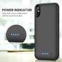 Feob Battery Case for iPhone XS/X/10, Rechargeable 6500mAh Portable Charging Case Extended Battery Pack Cover Power Bank Charger Case for iPhone Xs/X[5.8 inch]-Black