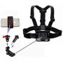 Yoogeer Adjustable Cellphone Selfie Chest Mount Harness Strap with Cell Phone Clip Holder for iPhone 11 Pro Max Xs XR Max X 8 7 6 + 5