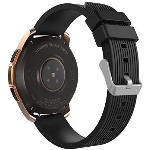 MoKo Band Compatible with Samsung Galaxy Watch 3 45mm/Galaxy Watch 46mm/Galaxy Gear S3 Classic/Frontier/Ticwatch pro/E2/S2/Huawei Watch GT 2e 46mm, 22mm Silicone Replacement Strap - Black MoKo Band Compatible with Samsung Galaxy Watch 3 45mm/Galaxy Watch 46mm/Galaxy Gear S3 Classic/Frontier/Ticwatch pro/E2/S2/Huawei Watch GT 2e 46mm, 22mm Silicone Replacement Strap - Black