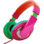Rockpapa Comfort+ Adjustable Over Ear Headphones Earphones with Microphone In-line Volume for Adults Kids Childs Teens, SmartPhones Laptops DVD MP3/4 Surface iPhone iPod iPad Macbook Pink Orange Green