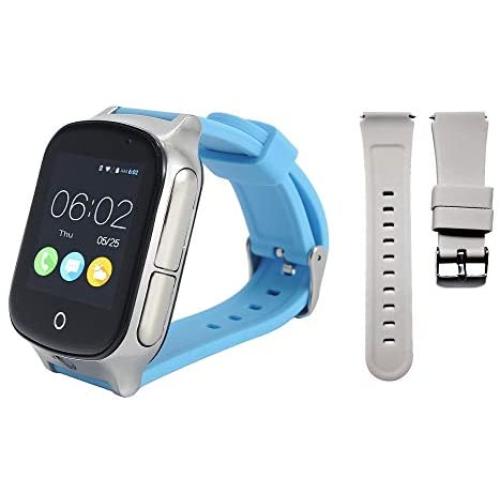 KKBEAR (Give Replaceable Strap) 3G GPS Watch for Kids Elderly,WiFi Phone Call, Real-time Tracking, Geo-Fence Touch Screen Camera SOS Alarm Anti-Lost GPS Tracker Suitable for Dementia Alzheimers