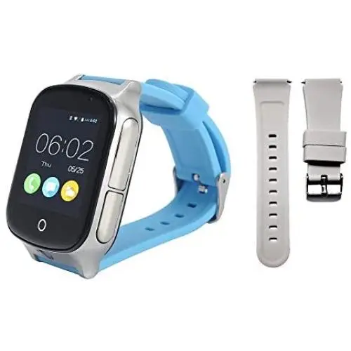 KKBEAR (Give Replaceable Strap) 3G GPS Watch for Kids Elderly,WiFi Phone Call, Real-time Tracking, Geo-Fence Touch Screen Camera SOS Alarm Anti-Lost GPS Tracker Suitable for Dementia Alzheimers