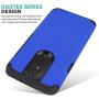CasemartUSA Phone Case for [LG Journey LTE (L322DL)], [DuoTEK Series][Blue] Shockproof Defender Impact Resistant Cover for LG Journey LTE (Tracfone, Simple Mobile, Straight Talk, Total Wireless)